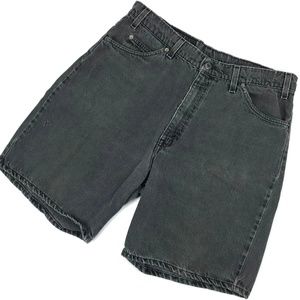 Vintage Levi's 550 Gray Denim Orange Tab Shorts 35